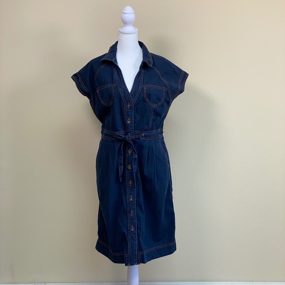 NWT Anthropology Maeve button down denim dress size 12